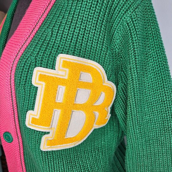 BANANA REPUBLIC ATHLETICS Varsity Cardigan Sweater XXS Preppy Oversized RARE - Picture 4 of 9